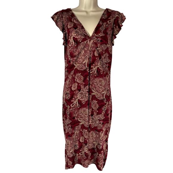 My Michelle Dresses & Skirts - VTG My Michelle y2k large babydoll dress maroon floral romantic cottage coquette